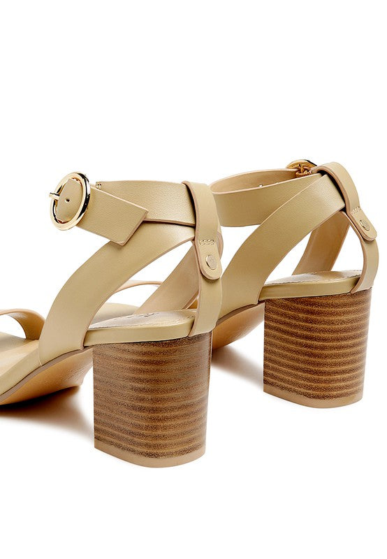 RAG&amp;CO DOLPH STACK BLOCK HEELED SANDAL by Rag Company | Fleurcouture