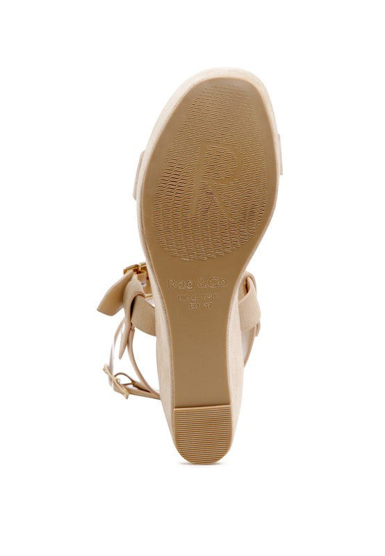 RAG&CO PORTIA LEATHER WEDGE SANDAL by Rag Company | Fleurcouture