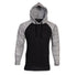 Raglan Long Sleeves Light Weight Hoodie Black/Grey S by Generation XYZ | Fleurcouture