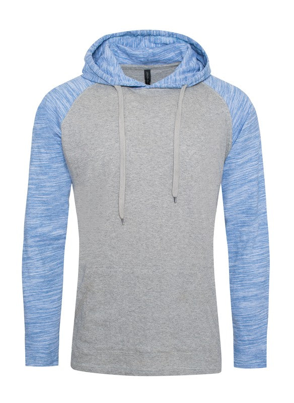 Raglan Long Sleeves Light Weight Hoodie Charcoal/Grey Inject S by Generation XYZ | Fleurcouture