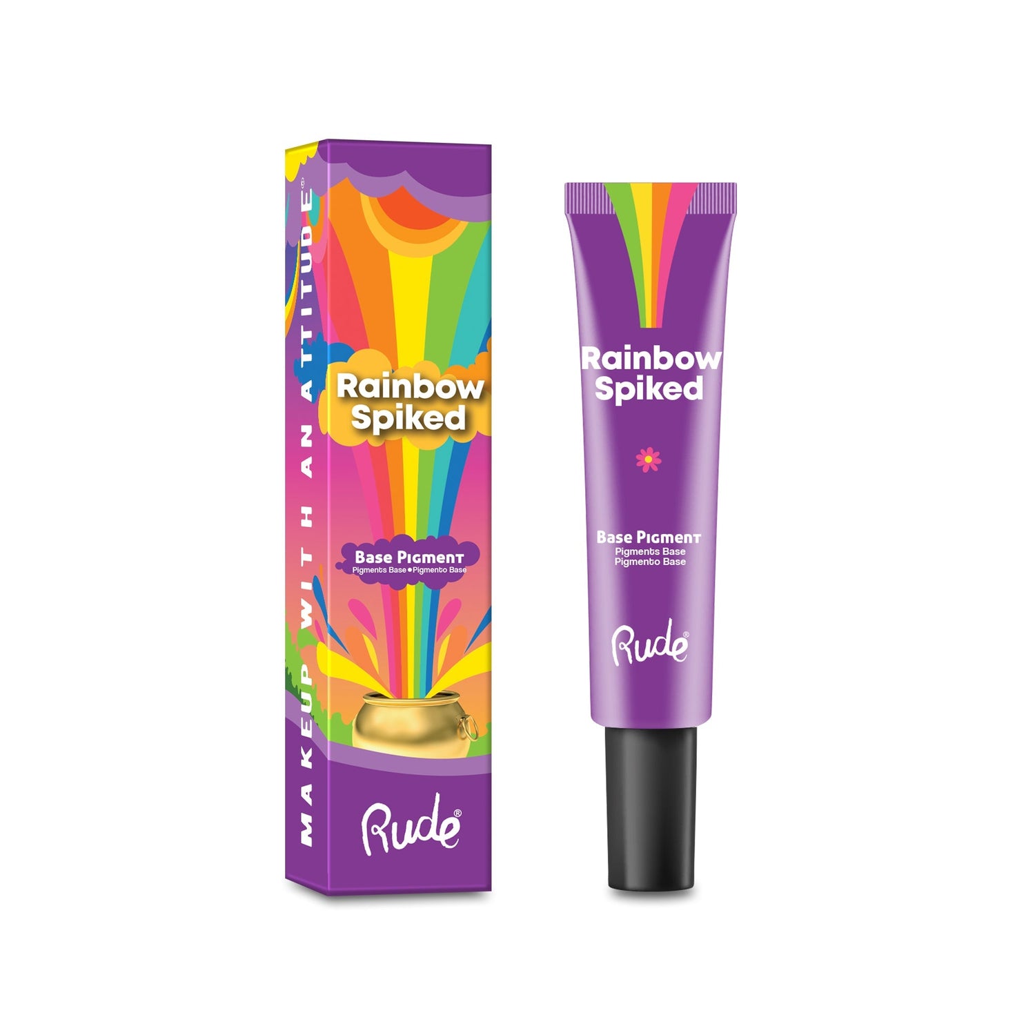 Rainbow Spiked Base Pigment Eye Primer by Rude Cosmetics | Fleurcouture