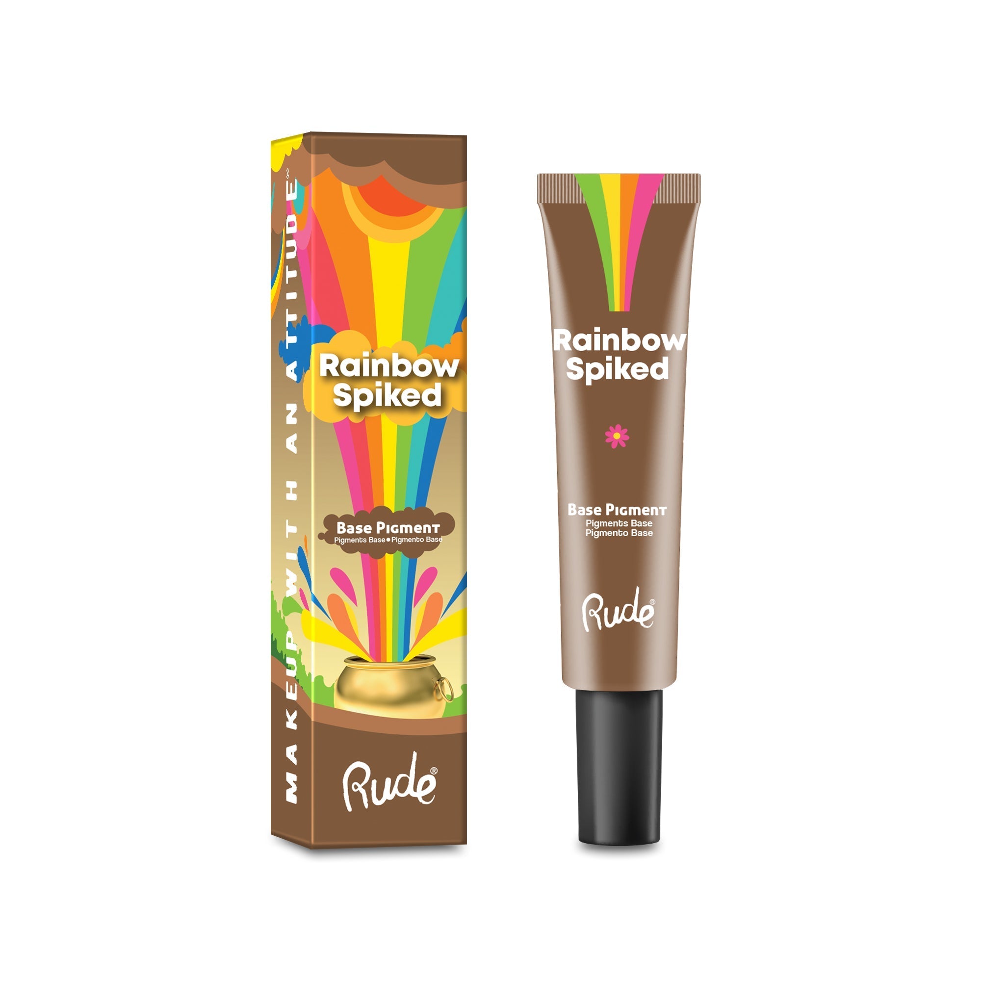 Rainbow Spiked Base Pigment Eye Primer by Rude Cosmetics | Fleurcouture