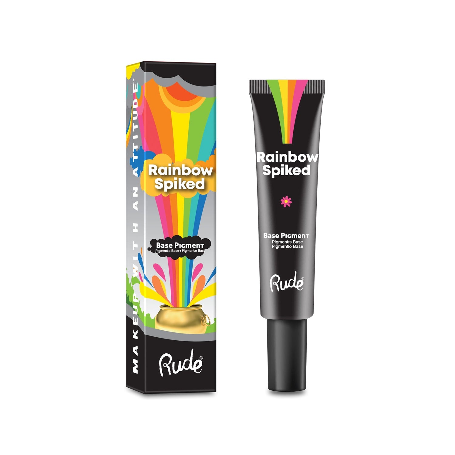 Rainbow Spiked Base Pigment Eye Primer by Rude Cosmetics | Fleurcouture