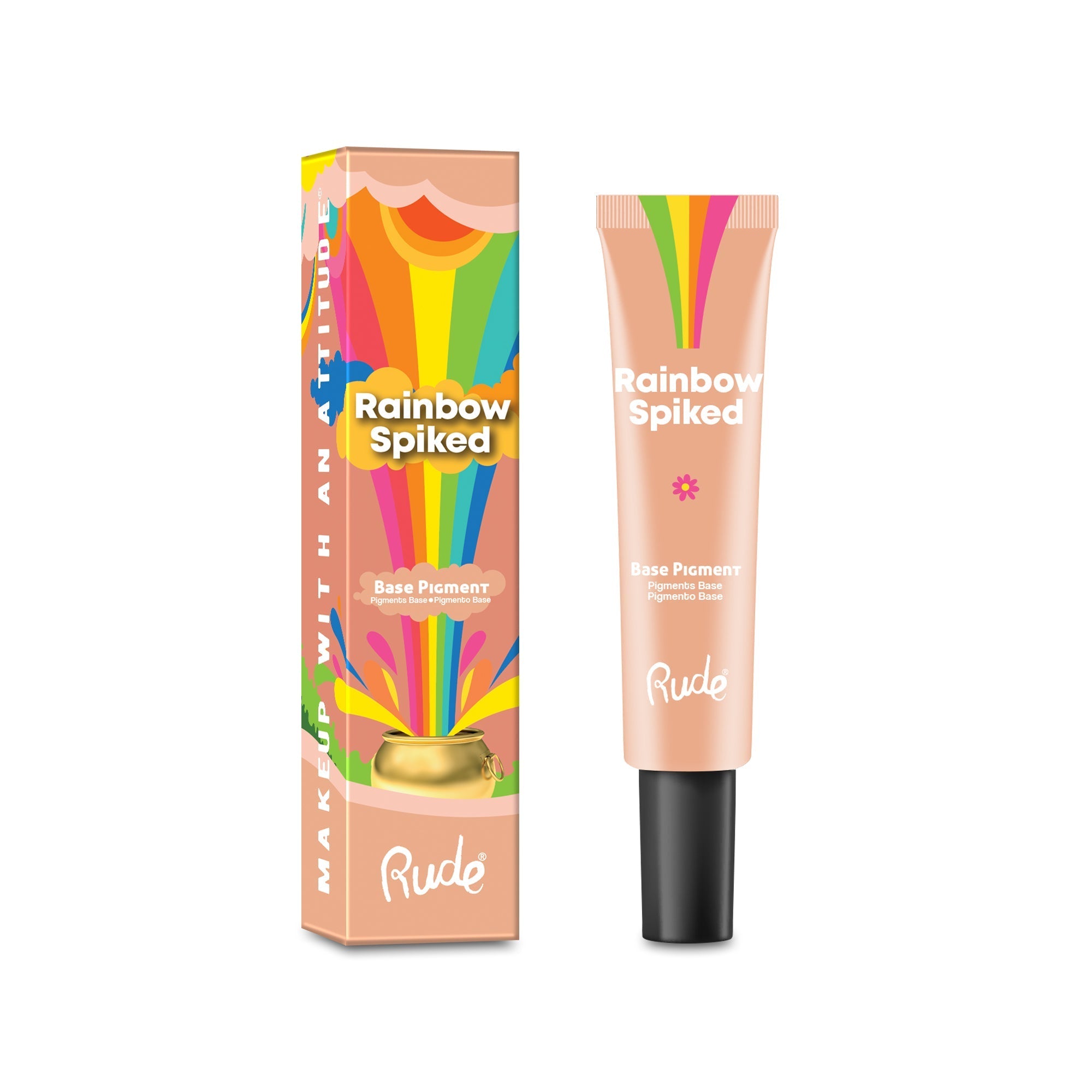 Rainbow Spiked Base Pigment Eye Primer by Rude Cosmetics | Fleurcouture