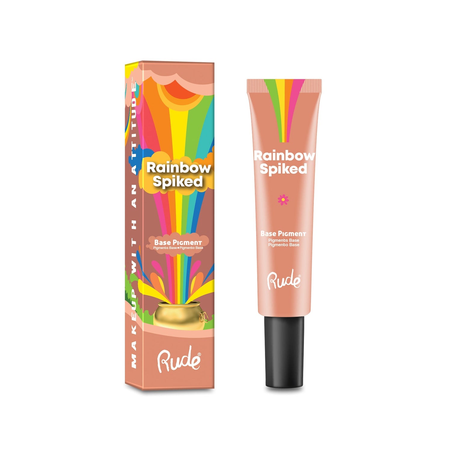 Rainbow Spiked Base Pigment Eye Primer by Rude Cosmetics | Fleurcouture