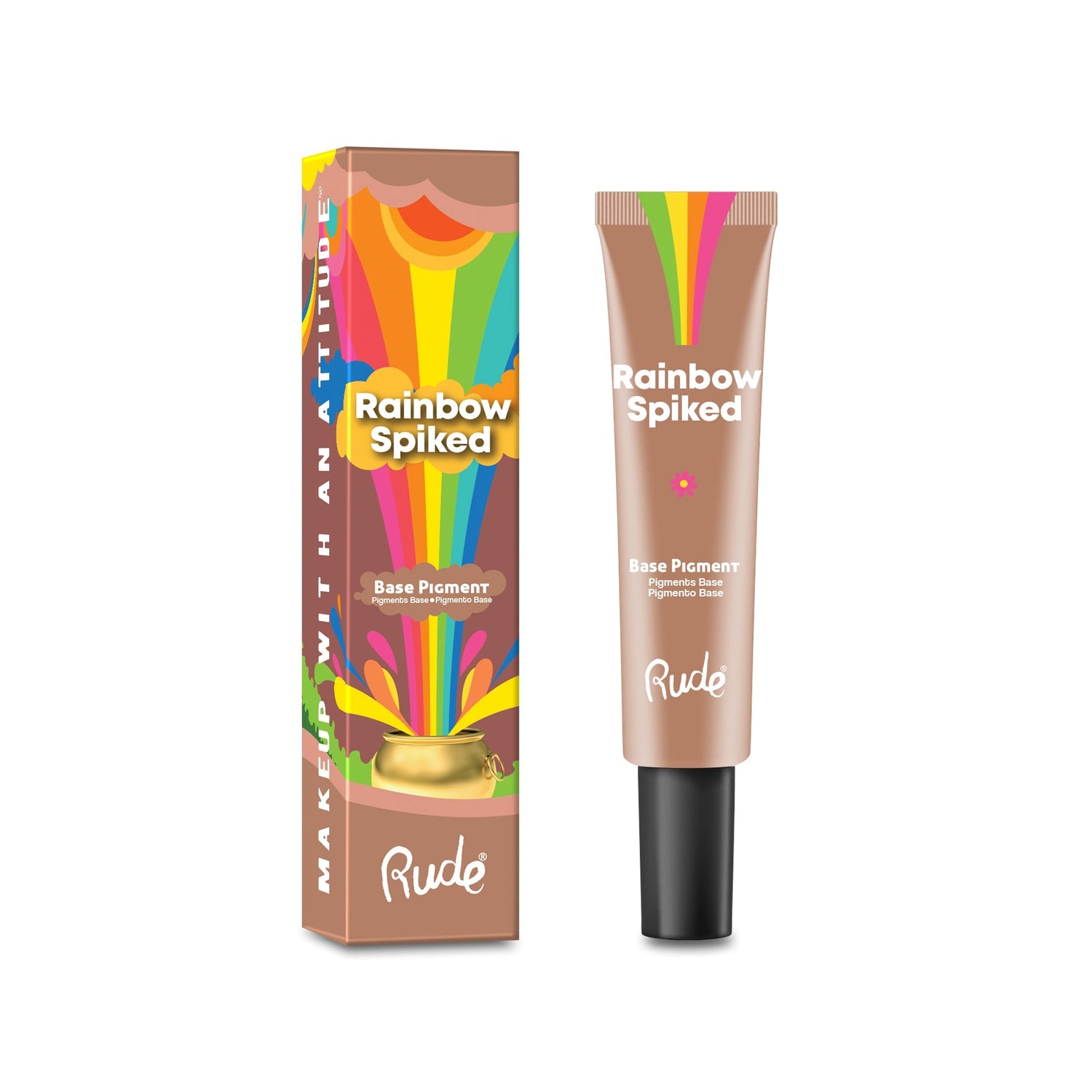 Rainbow Spiked Base Pigment Eye Primer by Rude Cosmetics | Fleurcouture