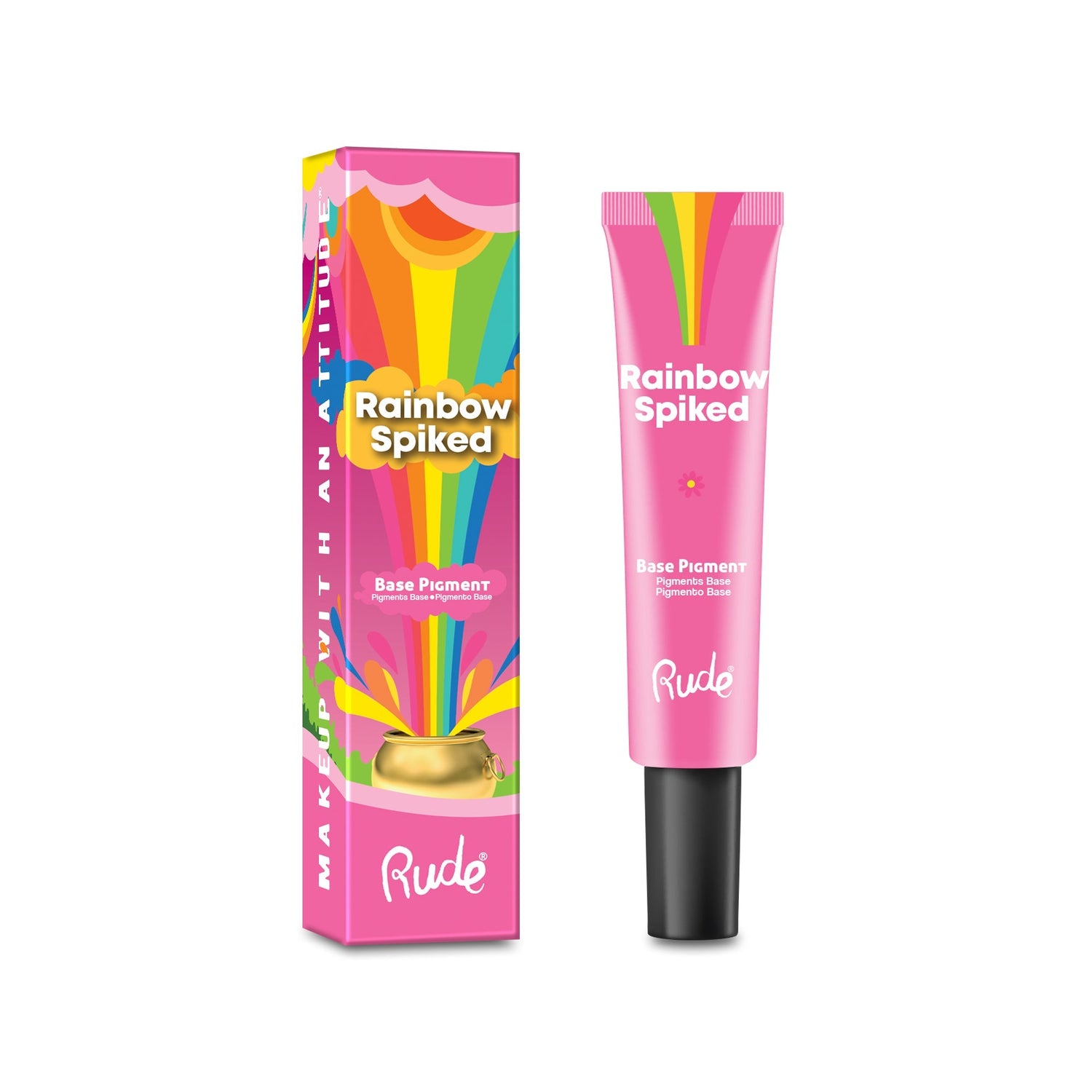 Rainbow Spiked Base Pigment Eye Primer by Rude Cosmetics | Fleurcouture