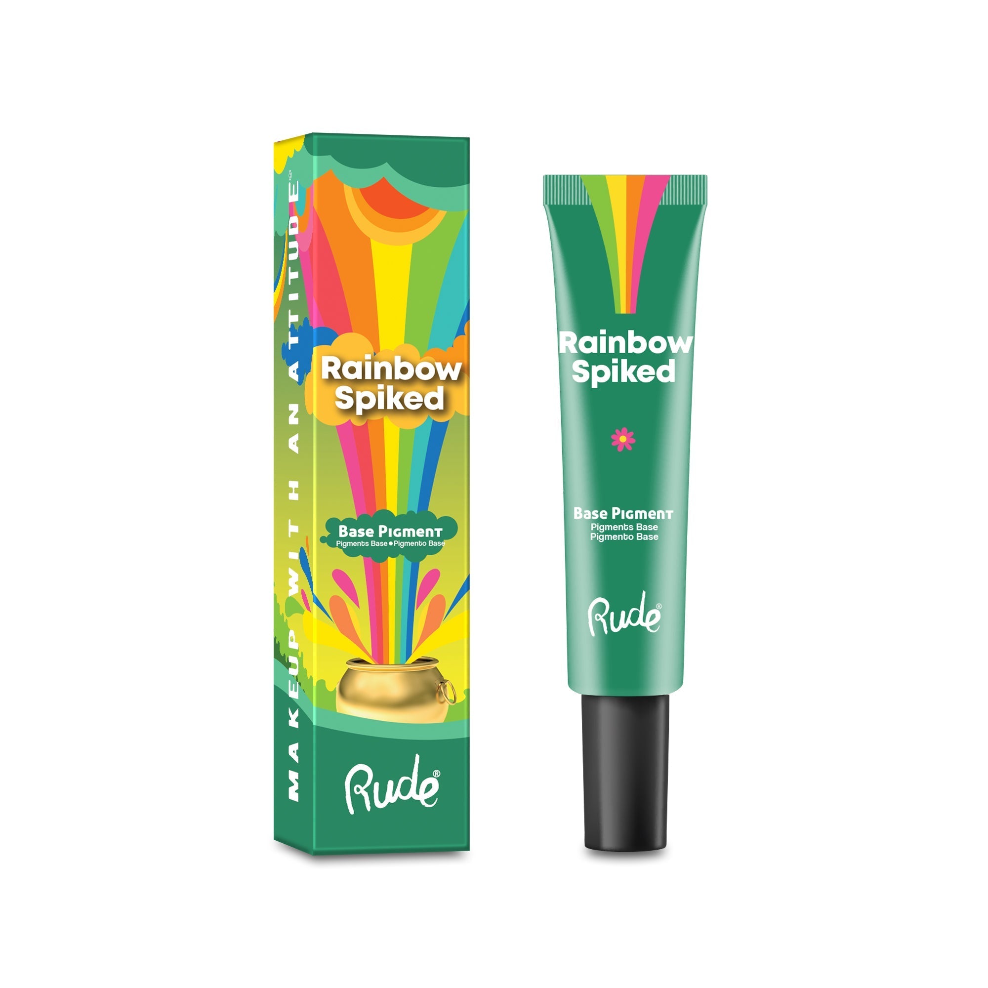 Rainbow Spiked Base Pigment Eye Primer by Rude Cosmetics | Fleurcouture