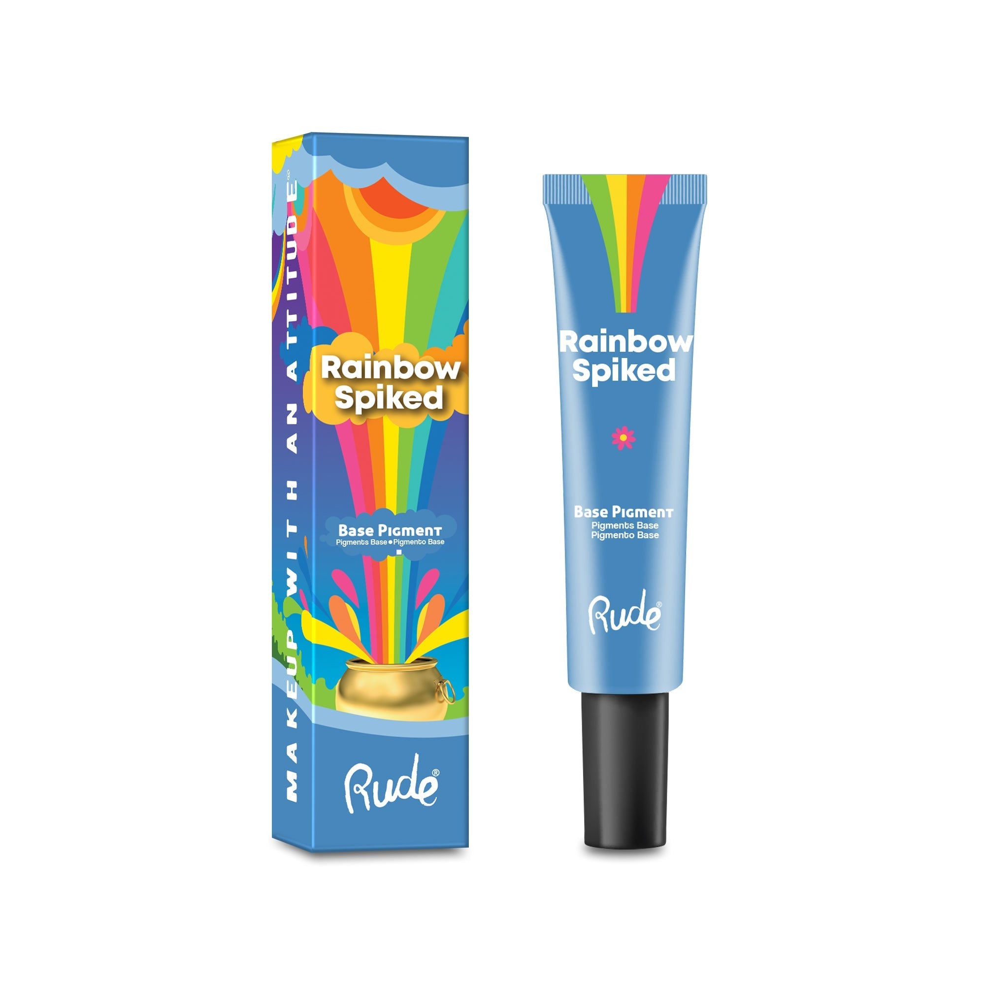 Rainbow Spiked Base Pigment Eye Primer by Rude Cosmetics | Fleurcouture