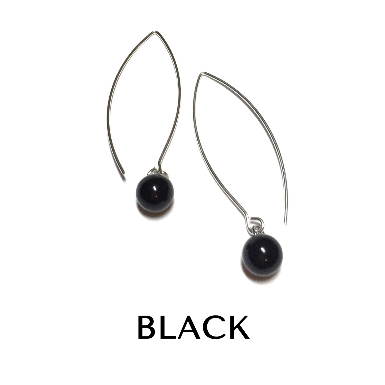 RainDrop Earrings gold Black Rain Drop Earrings by Leetie Lovendale | Fleurcouture