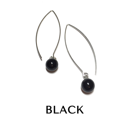 RainDrop Earrings gold Black Rain Drop Earrings by Leetie Lovendale | Fleurcouture