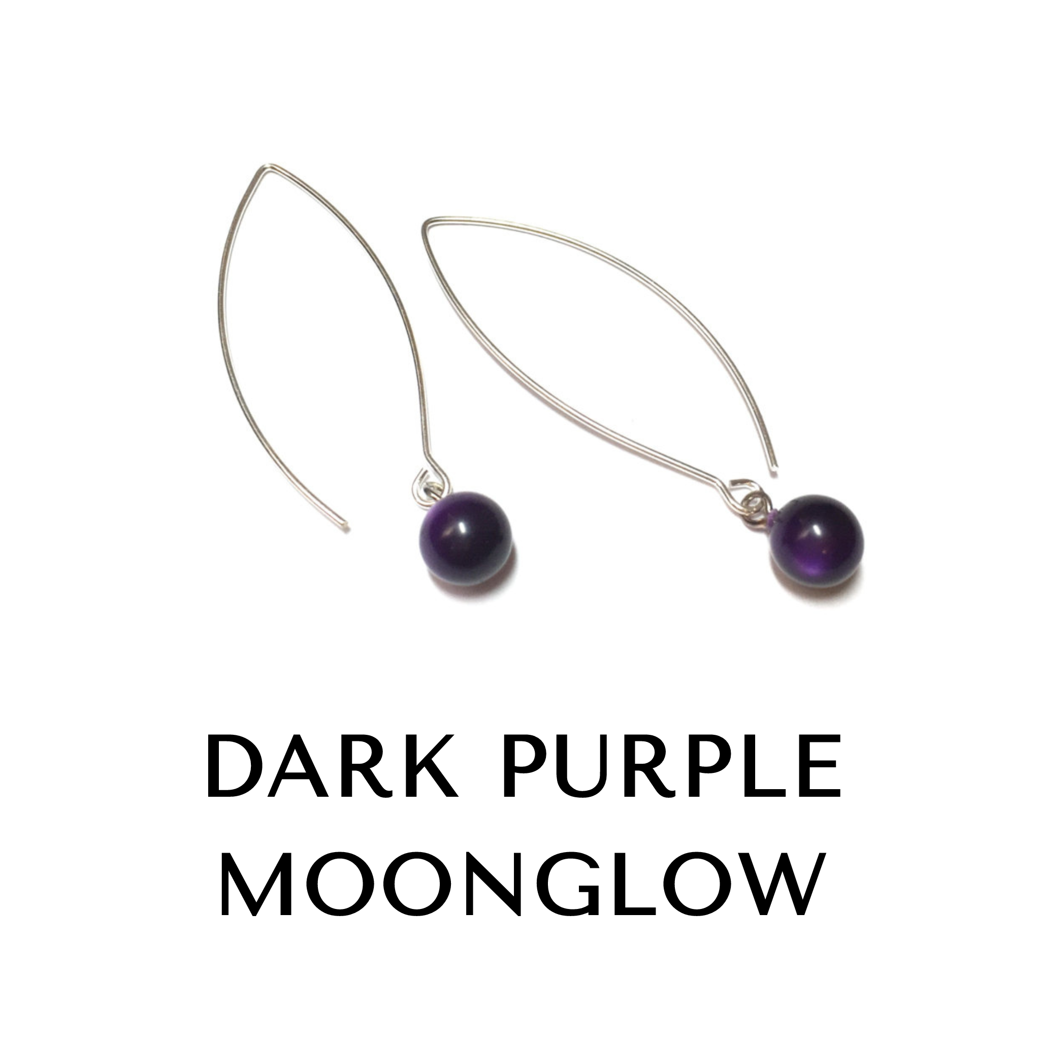 RainDrop Earrings gold Dark Purple Moonglow Rain Drop Earrings by Leetie Lovendale | Fleurcouture