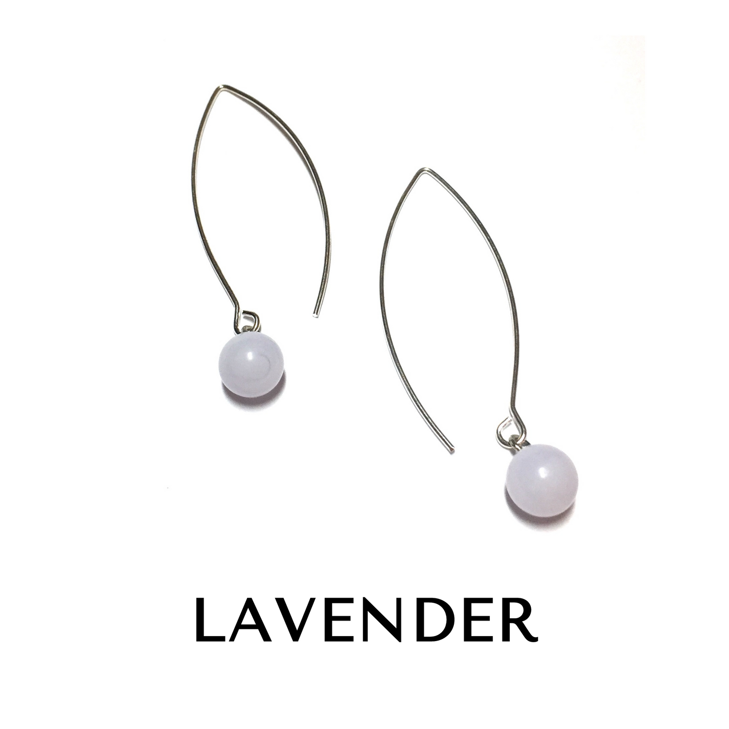 RainDrop Earrings gold Lavender Rain Drop Earrings by Leetie Lovendale | Fleurcouture