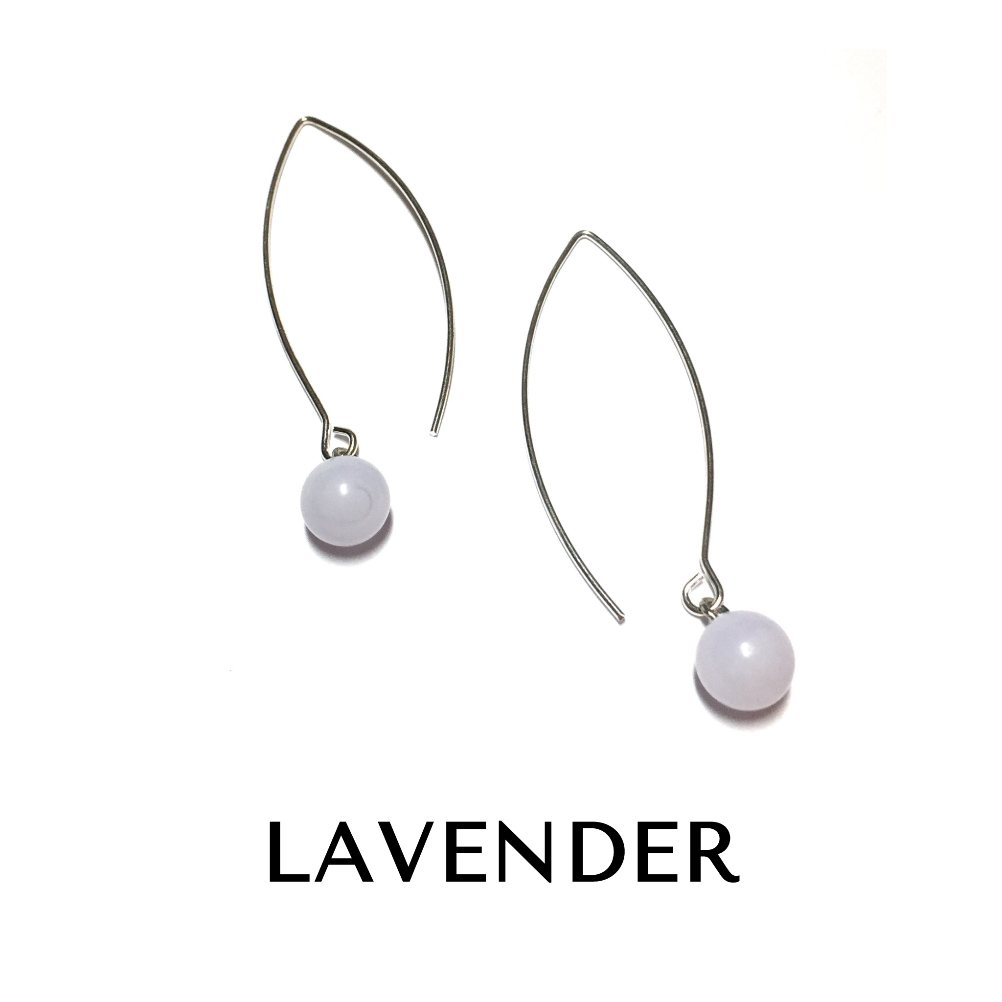 RainDrop Earrings gold Lavender Rain Drop Earrings by Leetie Lovendale | Fleurcouture