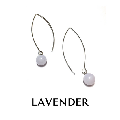 RainDrop Earrings gold Lavender Rain Drop Earrings by Leetie Lovendale | Fleurcouture