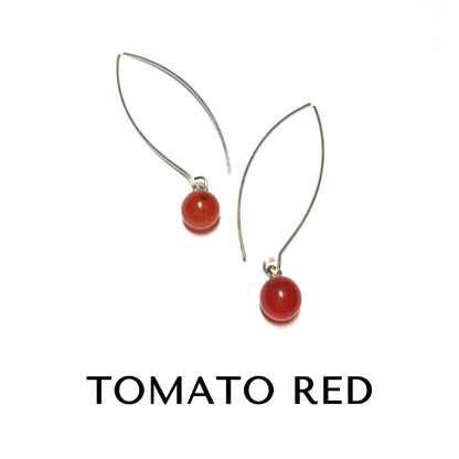 RainDrop Earrings gold Tomato Rain Drop Earrings by Leetie Lovendale | Fleurcouture