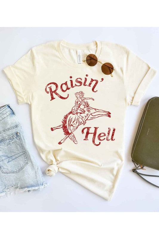 RAISIN HELL T-SHIRT PLUS SIZE IVORY 1X by ALPHIA | Fleurcouture