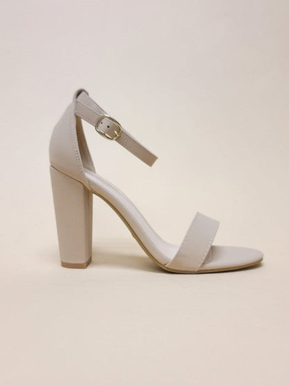 RAMPAGE-04-ANKLE STRAP HIGH HEELS NUDE by Let&