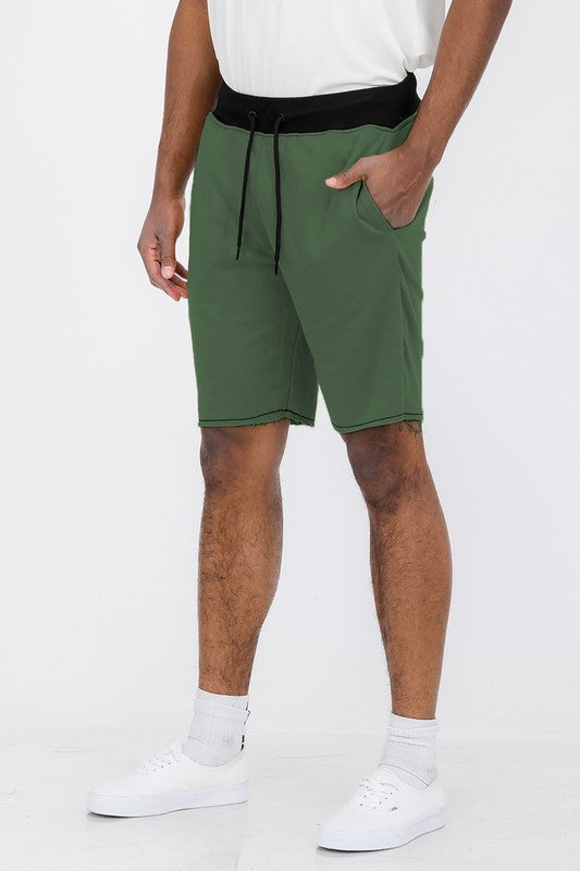 Raw Cut Sweat Shorts OLIVE S Men&