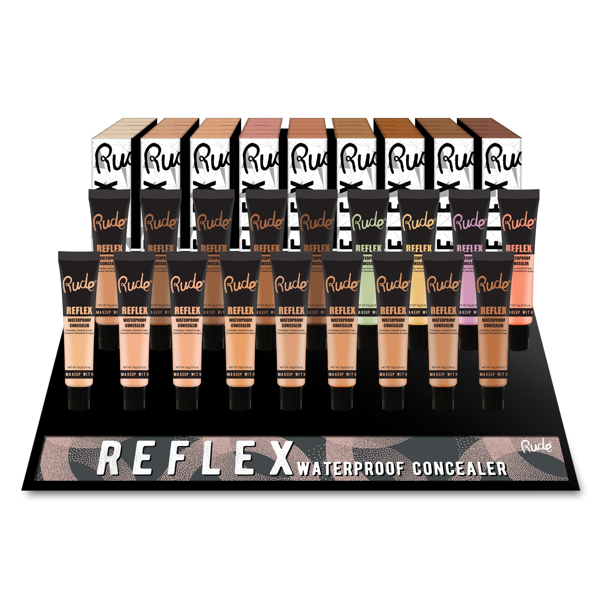 Reflex Waterproof Concealer Display Set, 108pcs Wholesale Set by Rude Cosmetics | Fleurcouture