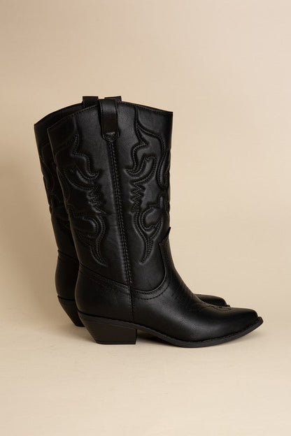 Rerun Western Boots BLACK 5.5 by Fortune Dynamic | Fleurcouture