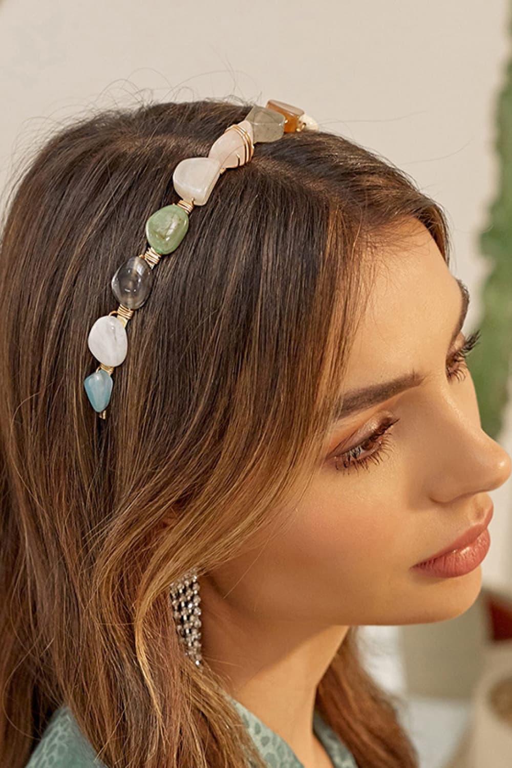 Resin Copper Headband Multicolor One Size by Trendsi | Fleurcouture