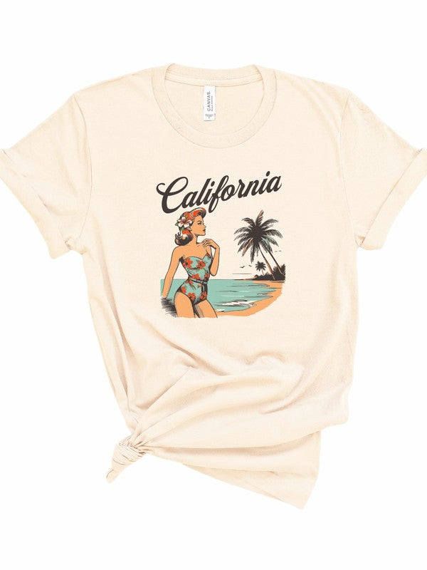 Retro California Graphic Tee Cream L by Ocean and 7th | Fleurcouture