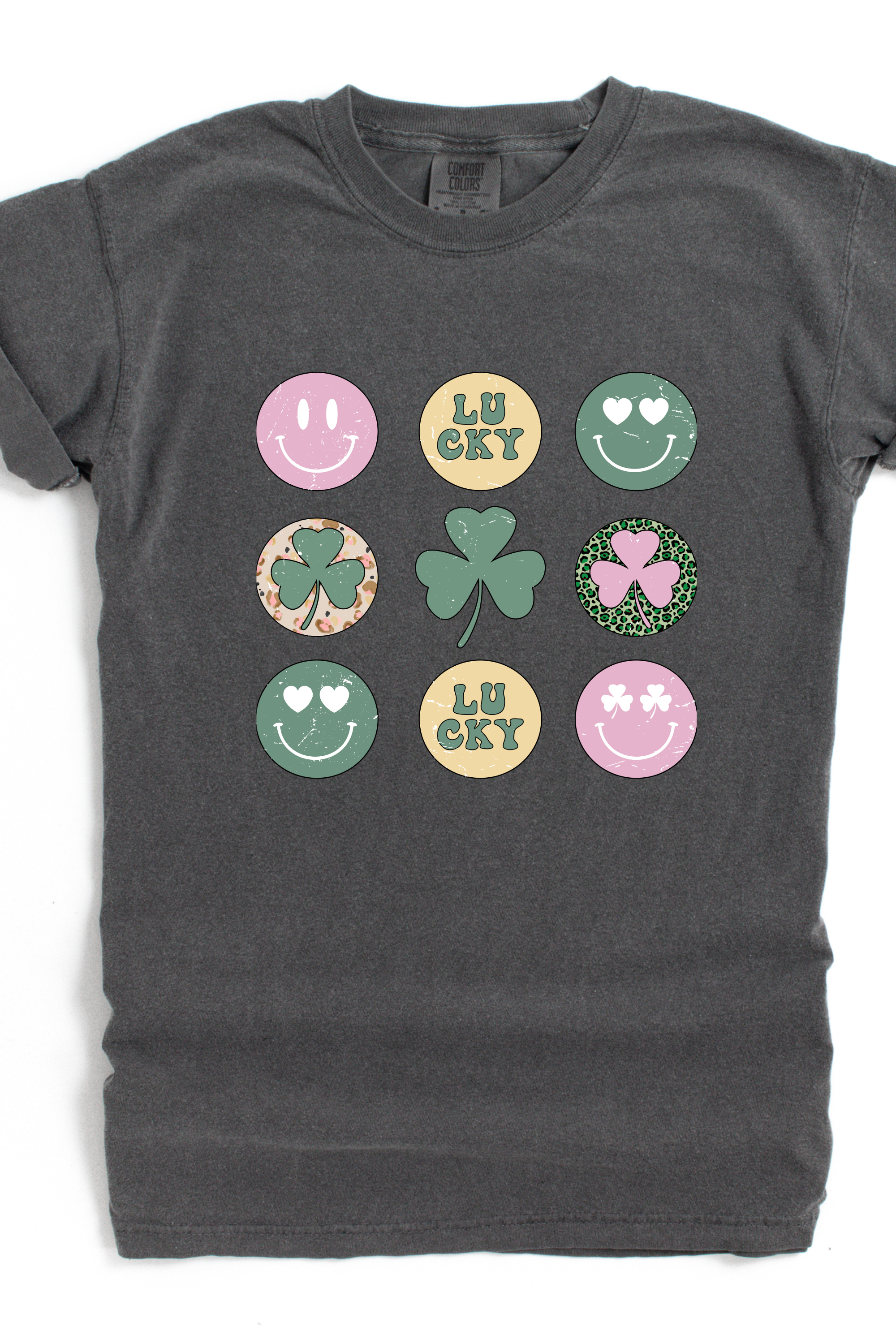 RETRO LUCKY SHAMROCK TEE (COMFORT COLORS) by LL | Fleurcouture