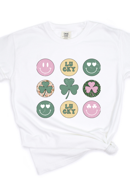 RETRO LUCKY SHAMROCK TEE (COMFORT COLORS) by LL | Fleurcouture