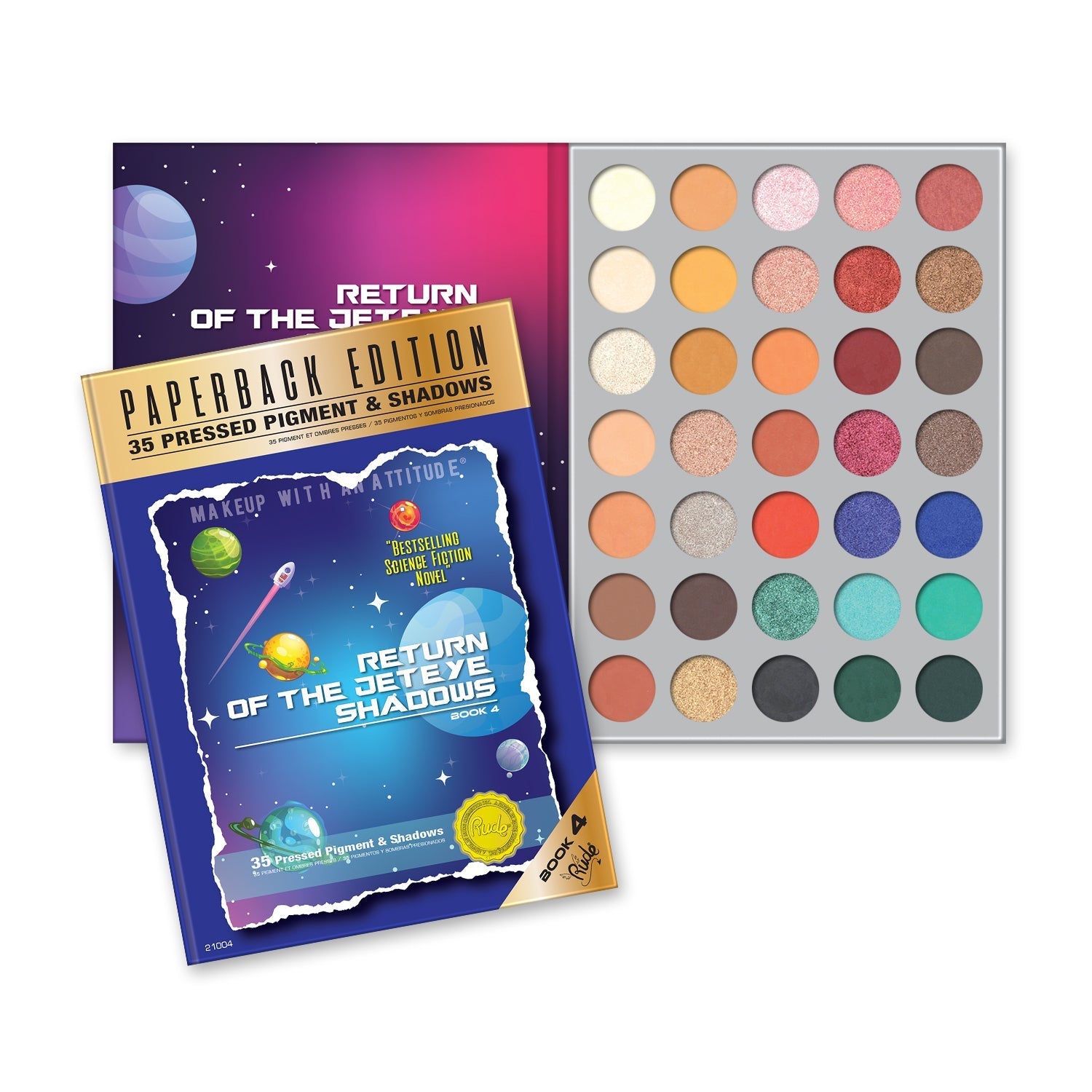 Return of the Jet Eyeshadow Palette - Paperback Edition Eye Shadow by Rude Cosmetics | Fleurcouture