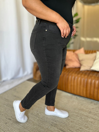 RFM Full Size High Rise Tummy Control Skinny Jeans Black Women&