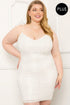 Rhinestone Body Plus Size Mini Dress by Fleurcouture | Fleurcouture