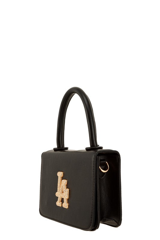 Rhinestone LA Charm Cross Body Bag OS by ICCO ACCESSORIES | Fleurcouture