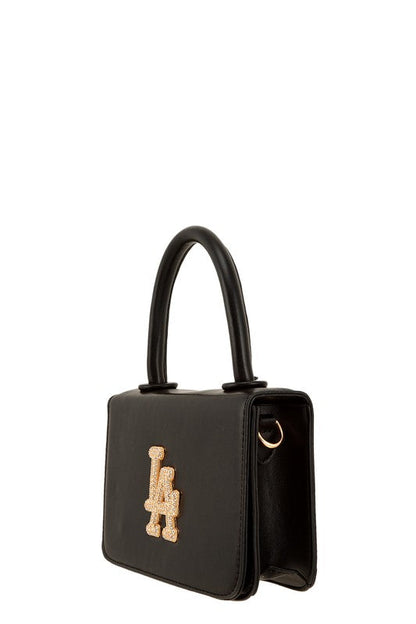 Rhinestone LA Charm Cross Body Bag OS by ICCO ACCESSORIES | Fleurcouture