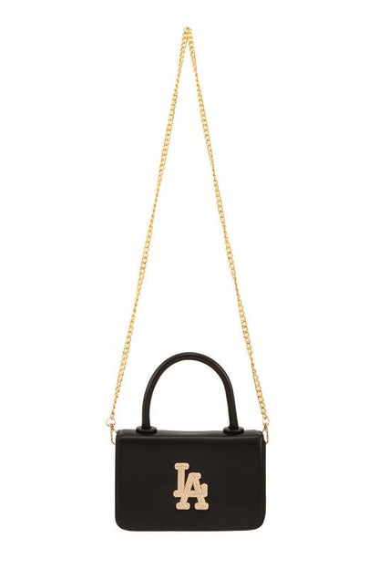 Rhinestone LA Charm Cross Body Bag OS by ICCO ACCESSORIES | Fleurcouture