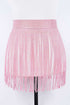 Rhinestone Slash Fringe Belt Pink O/S by Artini Accessories | Fleurcouture