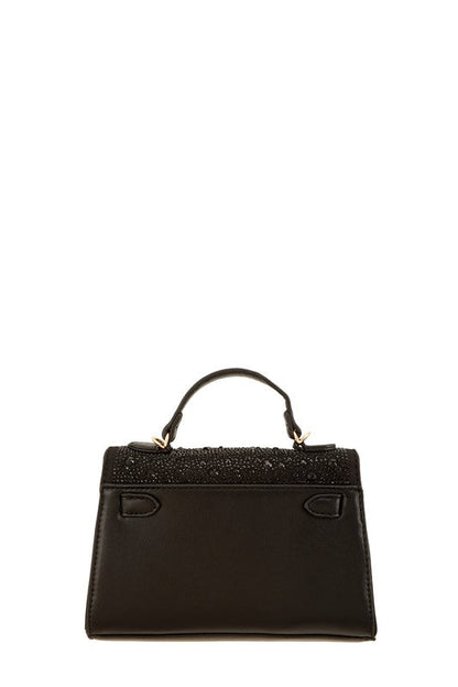 Rhinestone Square Cross Bag OS by ICCO ACCESSORIES | Fleurcouture