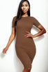 Ribbed Bodycon Midi Dress by Fleurcouture | Fleurcouture