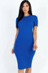 Ribbed Bodycon Midi Dress by Fleurcouture | Fleurcouture