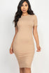Ribbed Bodycon Midi Dress by Fleurcouture | Fleurcouture