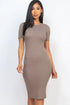Ribbed Bodycon Midi Dress by Fleurcouture | Fleurcouture