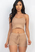 Ribbed Crop Cami Top & Shorts Set by Fleurcouture | Fleurcouture