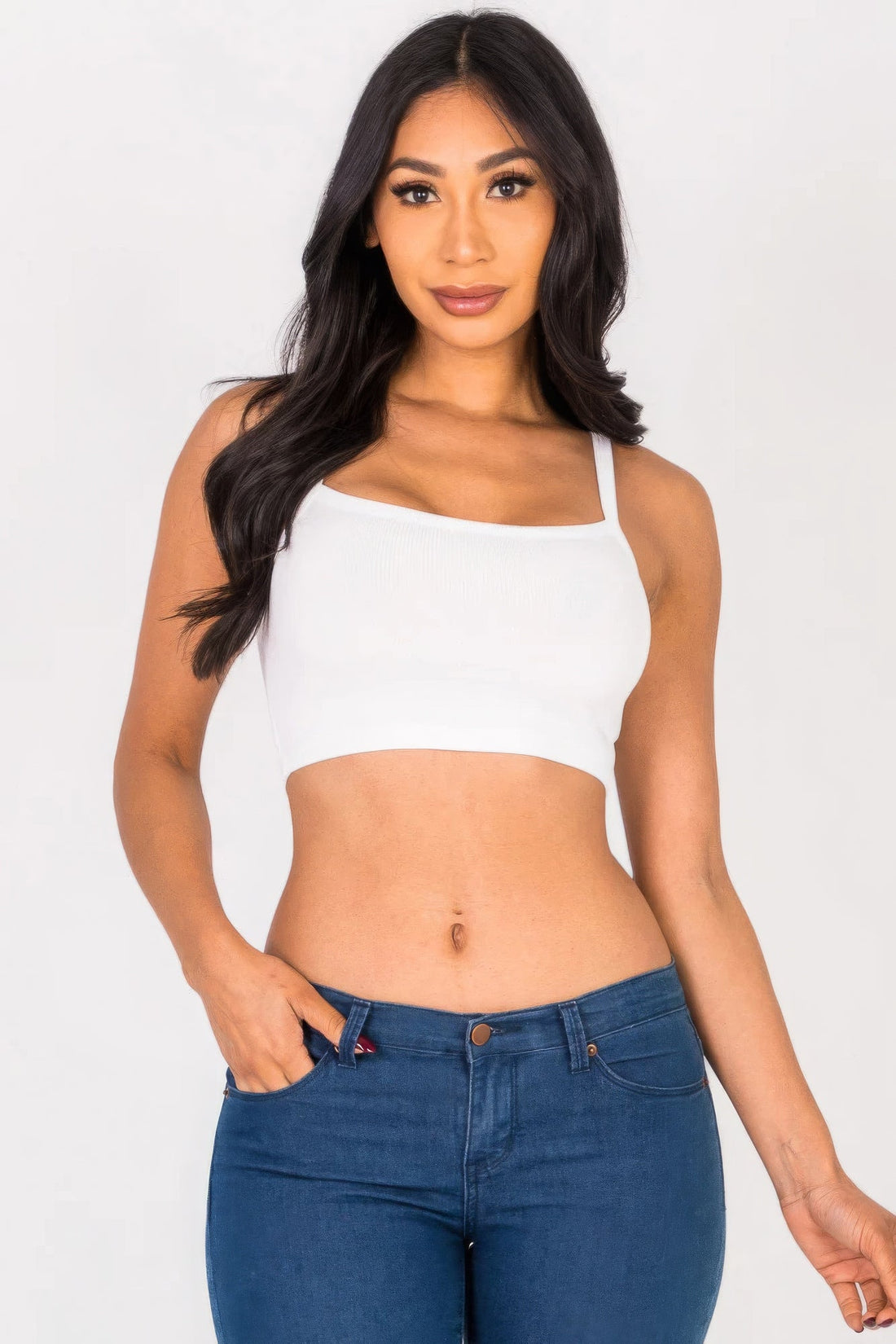 Ribbed Knit Cami Crop Top by Fleurcouture | Fleurcouture