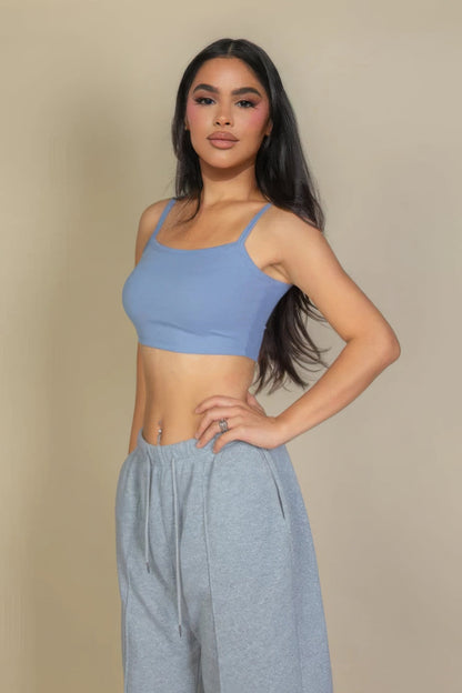 Ribbed Knit Cami Crop Top by Fleurcouture | Fleurcouture