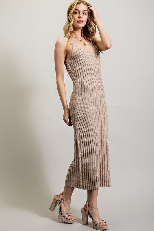RIBBED-KNIT MAXI DRESS by Sweet Generis | Fleurcouture