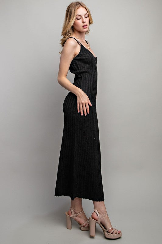 RIBBED-KNIT MAXI DRESS by Sweet Generis | Fleurcouture