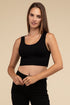 Ribbed Seamless Crop Top BLACK S/M by HYFVE | Fleurcouture