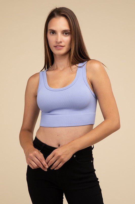 Ribbed Seamless Crop Top by HYFVE | Fleurcouture