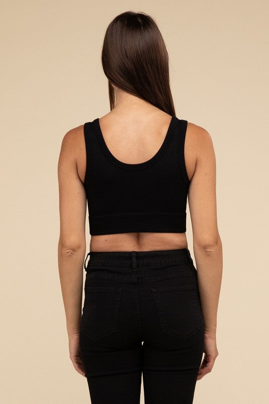 Ribbed Seamless Crop Top by HYFVE | Fleurcouture