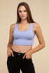 Ribbed Seamless Crop Top PASTEL INDIGO S/M by HYFVE | Fleurcouture